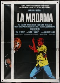 9b0541 LA MADAMA Italian 2p 1976 great art of Vittorio's son Christian De Sica with girls, rare!