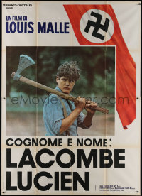 9b0544 LACOMBE LUCIEN Italian 2p 1974 directed by Louis Malle, French WWII Resistance, swastika art!