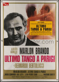 9b0546 LAST TANGO IN PARIS Italian 2p 1973 Bernardo Bertolucci, sexiest image of Brando & Schneider!