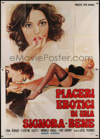 9b0574 SHINING SEX Italian 2p 1976 Jess Franco, great sexy art of Lina Romay & Monica Swinn!