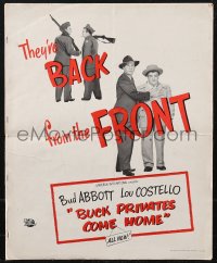 9b0190 BUCK PRIVATES COME HOME pressbook 1947 Bud Abbott & Lou Costello are back from the front!