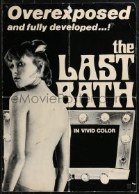 9b0126 LAST BATH 20x28 special poster 1970s Debbi Dechamp is overexposed & fully developed, rare!