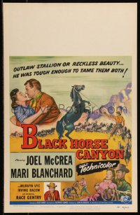 9b0255 BLACK HORSE CANYON WC 1954 Joel McCrea, Mari Blanchard, outlaw stallion or reckless beauty!