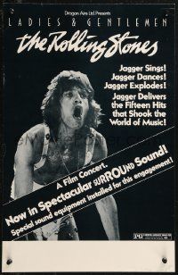 9b0326 LADIES & GENTLEMEN THE ROLLING STONES WC 1973 great c/u of rock 'n' roll singer Mick Jagger!