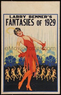 9b0328 LARRY BENNER'S FANTASIES OF 1929 stage play WC 1929 great art of sexy burlesque dancers!