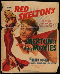 9b0338 MERTON OF THE MOVIES WC 1947 Hollywood director Red Skelton + art of sexy blonde, very rare!