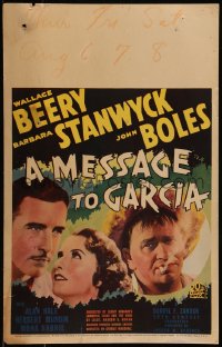 9b0339 MESSAGE TO GARCIA WC 1936 John Boles & Spanish Barbara Stanwyck in Spanish-American War!