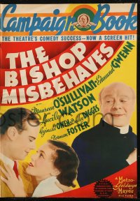 9b0189 BISHOP MISBEHAVES pressbook 1935 Edmund Gwenn, Maureen O'Sullivan, directed by E.A. Dupont!