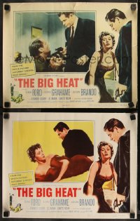 9c0323 BIG HEAT 2 LCs 1953 Glenn Ford & sexy Gloria Grahame, Fritz Lang noir!