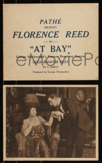 9c0837 AT BAY 4 8x10 LCs 1915 Florence Reed is married to man blackmailing her father, ultra rare!