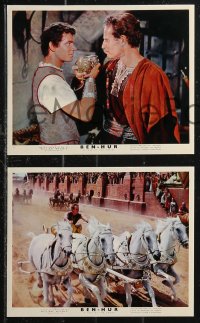 9c0510 BEN-HUR 16 color English FOH LCs 1960 Charlton Heston, Stephen Boyd, w/great chariot scene!