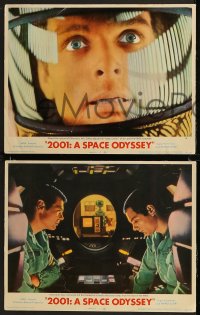 9c0277 2001: A SPACE ODYSSEY 3 LCs 1968 Stanley Kubrick classic, Keir Dullea close-up + w/ Lockwood!