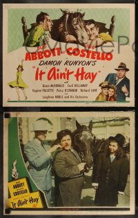 9c0085 IT AIN'T HAY 8 LCs 1943 Bud Abbott, Lou Costello, Shemp Howard, Eddie Quillan & Eugene Pallette!