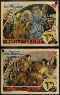 9c0229 WHEELS OF DESTINY 6 LCs 1934 great western images of tough cowboy Ken Maynard and Dix!