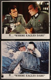 9c0173 WHERE EAGLES DARE 8 LCs R1975 Clint Eastwood, Richard Burton, Mary Ure, World War II!