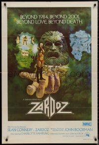 9d0232 ZARDOZ Aust 1sh 1974 Lesser art of Sean Connery, who has seen the future and it doesn't work!