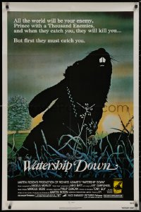 9d0977 WATERSHIP DOWN 1sh 1978 based on Richard Adams' best seller, cool bunny art!