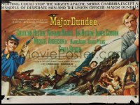 9f0488 MAJOR DUNDEE British quad 1965 Sam Peckinpah, Heston, different Civil War battle art!