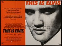 9f0500 THIS IS ELVIS British quad 1981 Elvis Presley rock 'n' roll biography, portrait of The King!