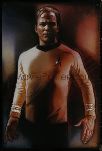 9f0147 STAR TREK CREW 27x40 commercial poster 1991 Drew art of William Shatner as Captain Kirk!