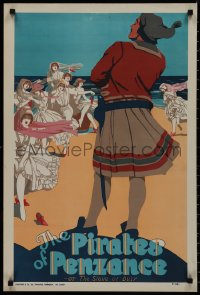 9f0161 PIRATES OF PENZANCE stage play English double crown 1920 Gilbert & Sullivan opera, ladies!