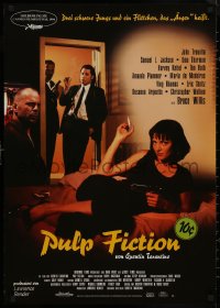 9f0252 PULP FICTION German 1994 Quentin Tarantino, Uma Thurman smoking Lucky Strikes in bed!