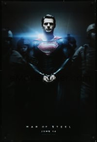 9f0963 MAN OF STEEL teaser DS 1sh 2013 Henry Cavill in the title role as Superman handcuffed!