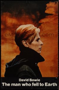 9f0965 MAN WHO FELL TO EARTH 1sh 1976 great profile portrait of alien David Bowie, Nicolas Roeg!