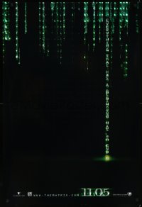 9f0972 MATRIX REVOLUTIONS holofoil teaser 1sh 2003 everything that has a beginning has an end!