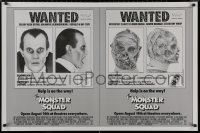 9f0984 MONSTER SQUAD advance 1sh 1987 wacky wanted poster mugshot images of Dracula & the Mummy!