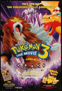 9f1028 POKEMON 3: THE MOVIE advance 1sh 2001 Veronica Taylor, Rachael Lillis, anime images!