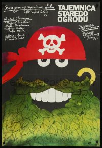 9f0318 TAJEMNICA STAREGO OGRODU Polish 26x39 1984 wild different pirate artwork by Edward Lutczyn!