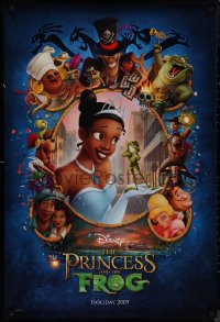 9f1035 PRINCESS & THE FROG advance DS 1sh 2009 art of bayou characters on blue background!