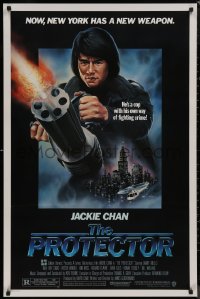 9f1037 PROTECTOR 1sh 1985 Danny Aiello, R. Obero art of Jackie Chan huge gun!