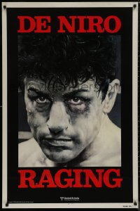 9f1040 RAGING BULL teaser 1sh 1980 Martin Scorsese, classic Kunio Hagio art of Robert De Niro!