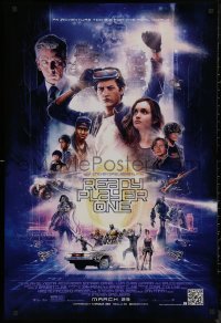 9f1046 READY PLAYER ONE advance DS 1sh 2018 Steven Spielberg, cast montage by Paul Shipper!