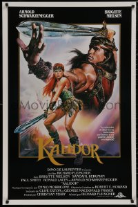 9f1049 RED SONJA int'l French language 1sh 1985 Casaro fantasy art of Nielsen & Schwarzenegger!