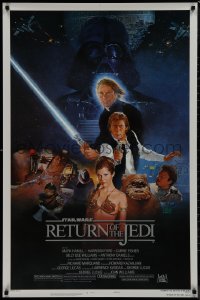 9f1051 RETURN OF THE JEDI style B NSS style 1sh 1983 George Lucas classic, Kazuhiko Sano artwork!