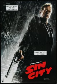 9f1099 SIN CITY teaser DS 1sh 2005 Frank Miller comic, cool image of Bruce Willis as Hartigan!