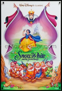 9f1106 SNOW WHITE & THE SEVEN DWARFS DS 1sh R1993 Disney animated cartoon fantasy classic!