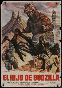 9f0433 SON OF GODZILLA Spanish 1979 Kaijuto no Kessen: Gojira no Musuko, battling monsters!