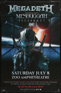 9f0095 MEGADETH 19x29 music poster 2017 Zoo Amphitheatre, different and completely wild art!