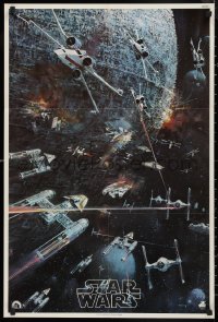 9f0100 STAR WARS 22x33 Canadian music poster 1977 George Lucas classic, John Berkey artwork, soundtrack!