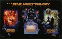 9f0235 STAR WARS TRILOGY 16x26 special poster 1996 cool poster art from all three movies!