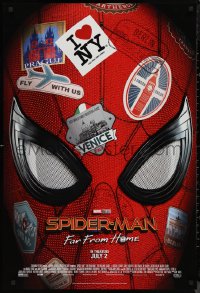 9f1116 SPIDER-MAN: FAR FROM HOME advance DS 1sh 2019 Marvel Comics, Tom Holland in title role!