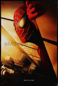 9f1111 SPIDER-MAN int'l Spanish language teaser DS 1sh 2002 Maguire w/WTC towers in eyes, Marvel!