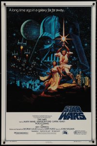 9f1129 STAR WARS style B Kilian fan club 1sh R1992 George Lucas, art by Greg & Tim Hildebrandt!