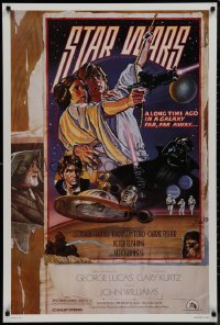 9f1130 STAR WARS style D Kilian fan club 1sh R1992 George Lucas, circus poster art by Struzan & White!