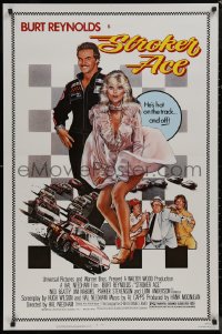 9f1146 STROKER ACE 1sh 1983 car racing art of Burt Reynolds & sexy Loni Anderson by Drew Struzan!