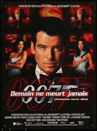 9h0810 TOMORROW NEVER DIES French 16x21 1997 Pierce Brosnan as Bond, Michelle Yeoh, Teri Hatcher!